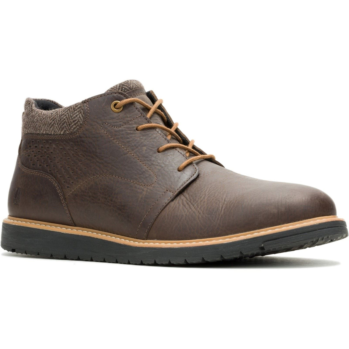Hush Puppies Jenson Herren Leder Stiefeletten in Braun