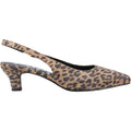 Hush Puppies Nahla Leder Damen Leopard Spitz Slingback Schuhe