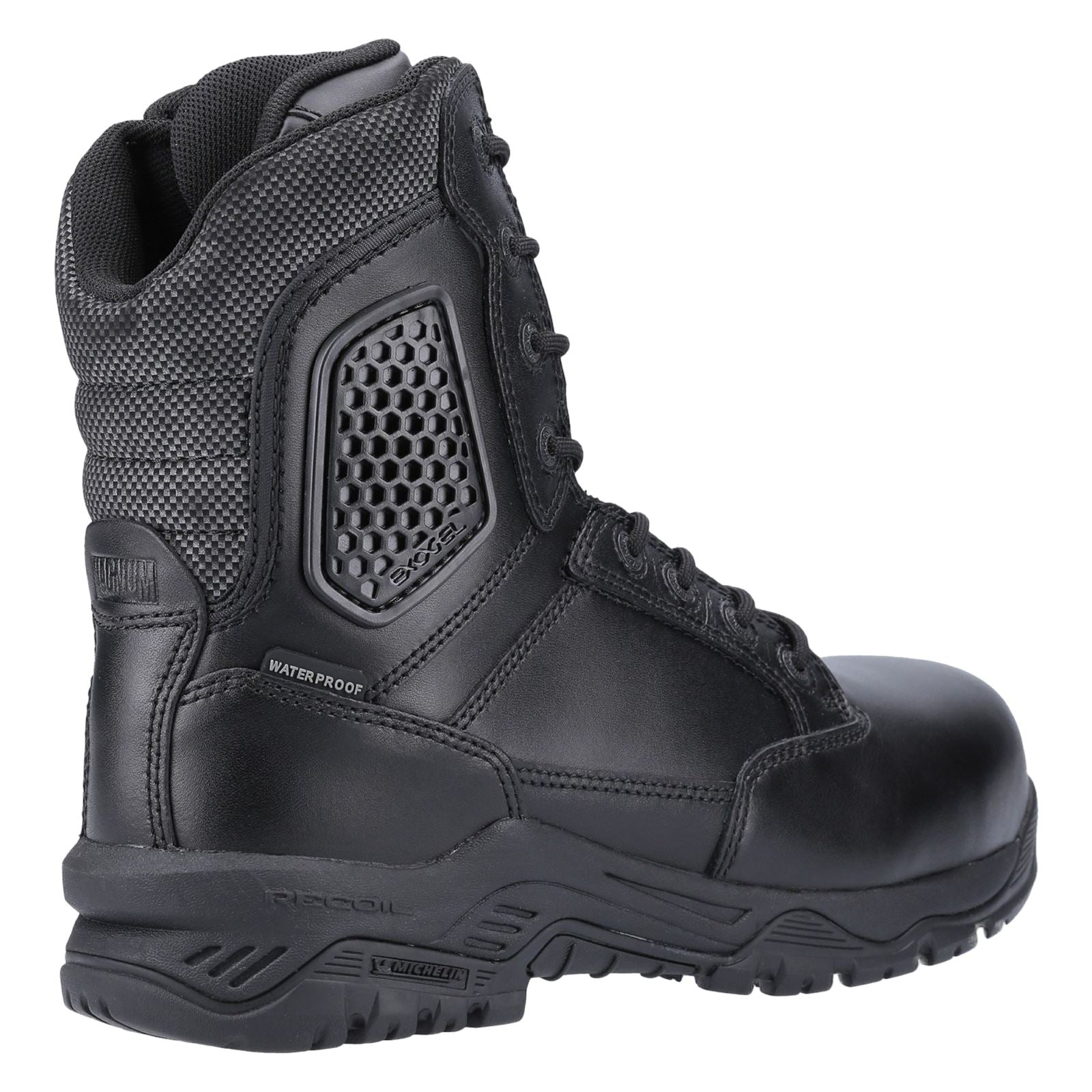 Magnum Strike Force Acht Komma Null Leder Schwarze Sicherheitsstiefel