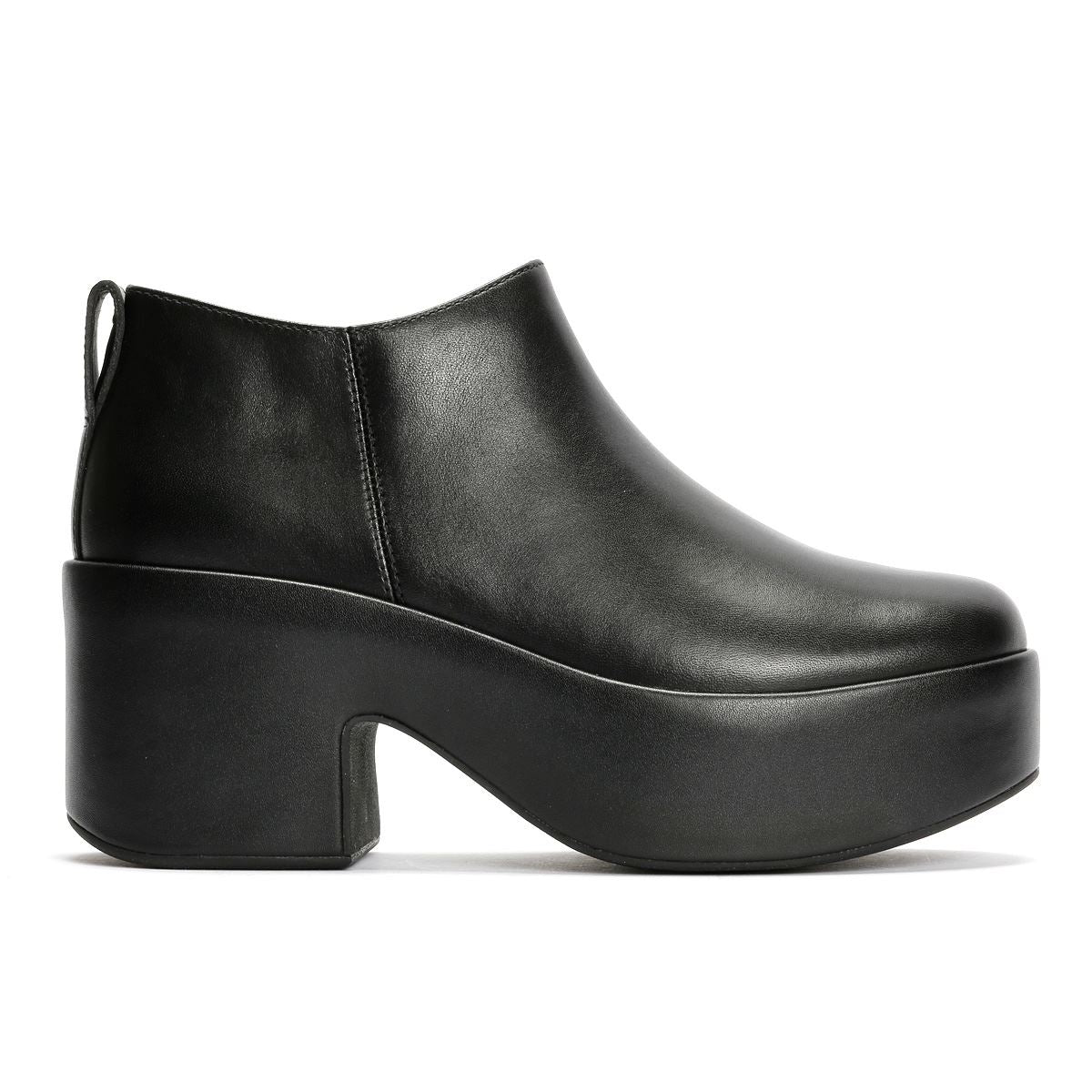 FitFlop Platfforms Heeled Short Leder Damen Schwarze Stiefel