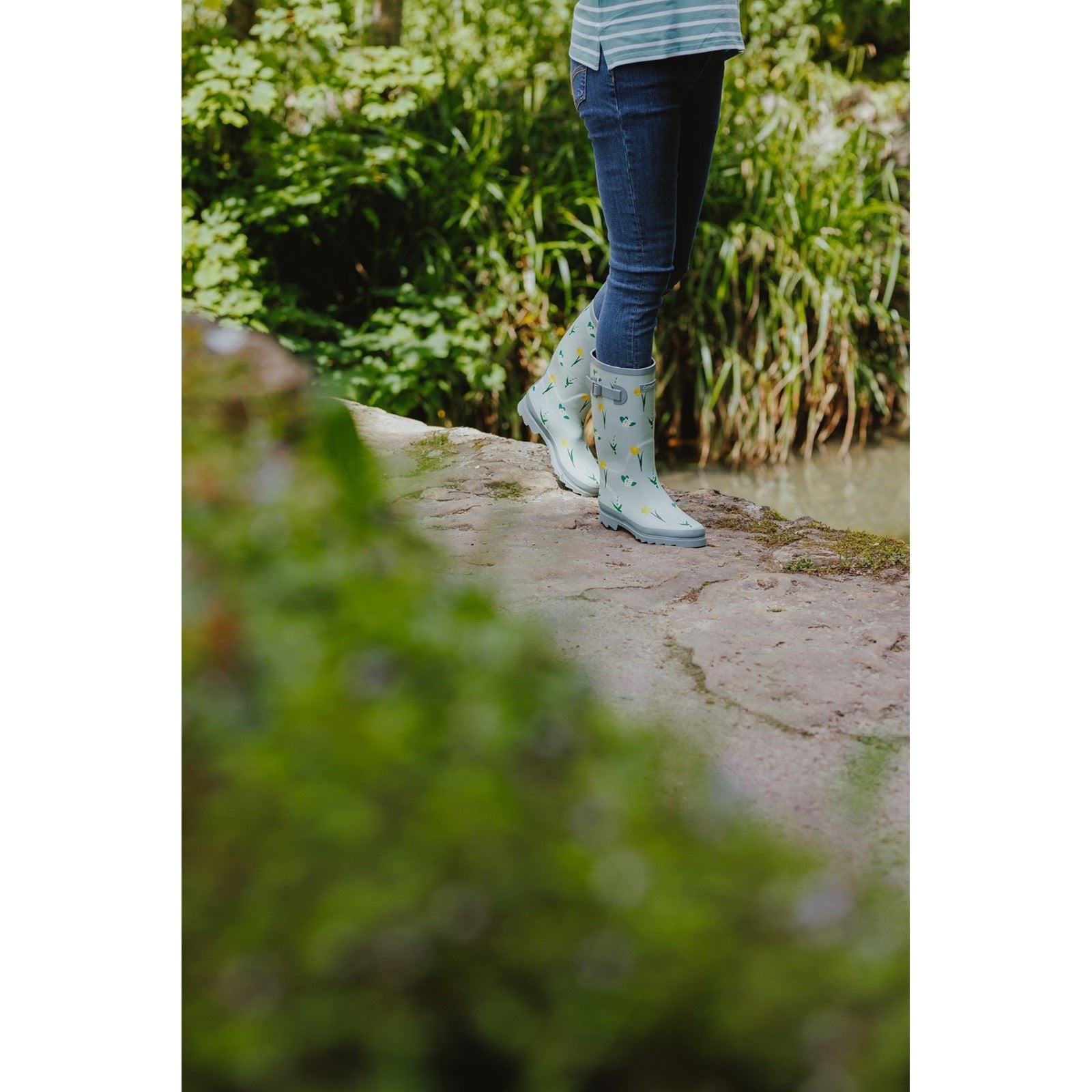 Cotswold Wildflower Tall Gummistiefel Für Damen In Mint