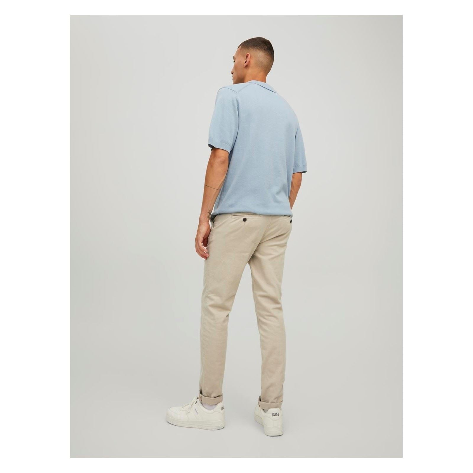 Jack & Jones Marco Baumwoll Herren Off-White Chino Hosen