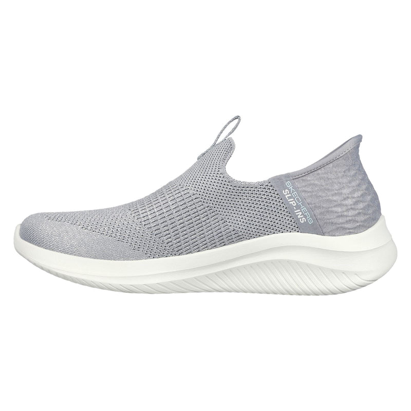 Skechers Ultra Flex 3.0 Smooth Step Textile Damen Sneaker In Hellgrau
