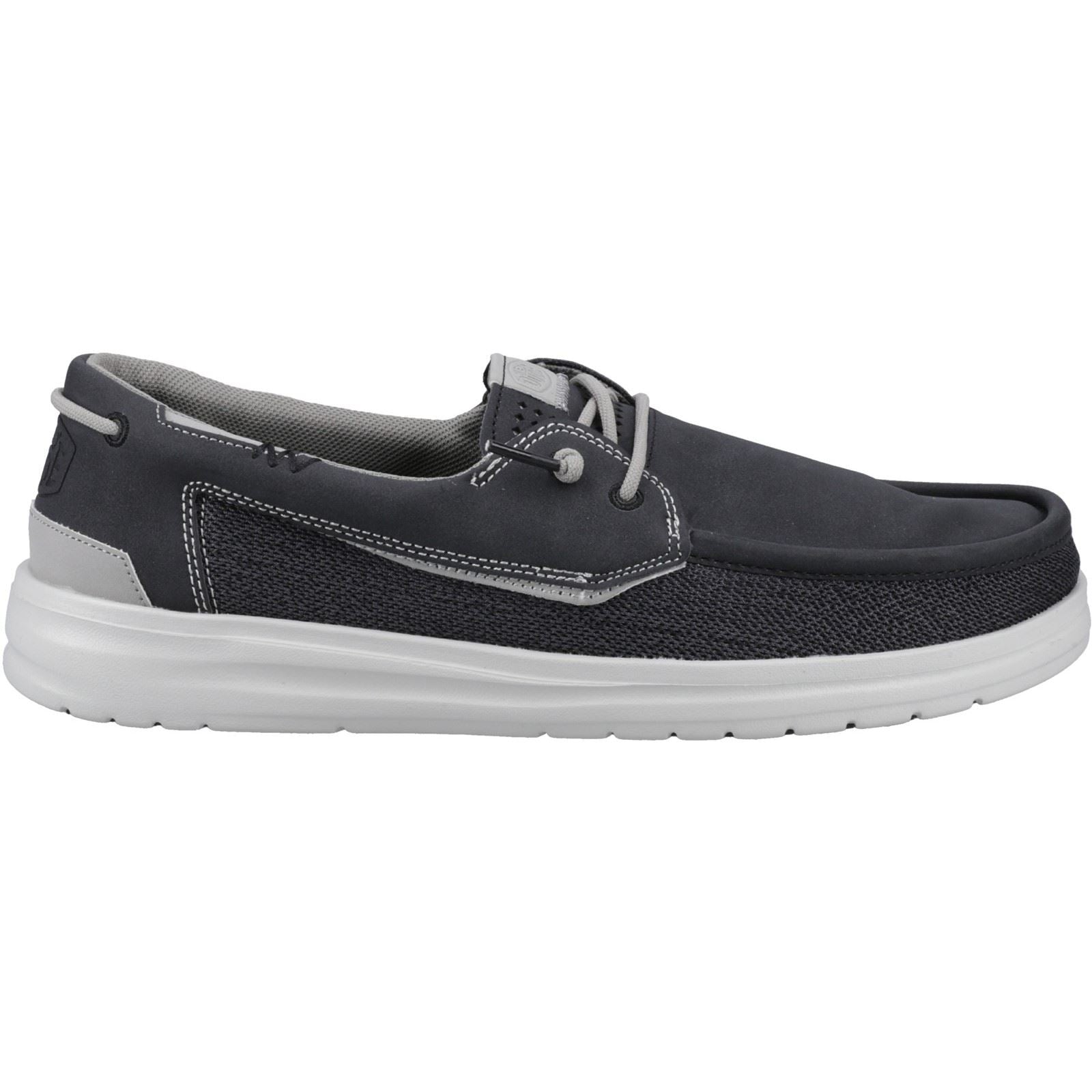 HEYDUDE Welsh Grip Classic Mesh Baumwollmischung Herrenschuhe In Schwarz/Sturmgrau