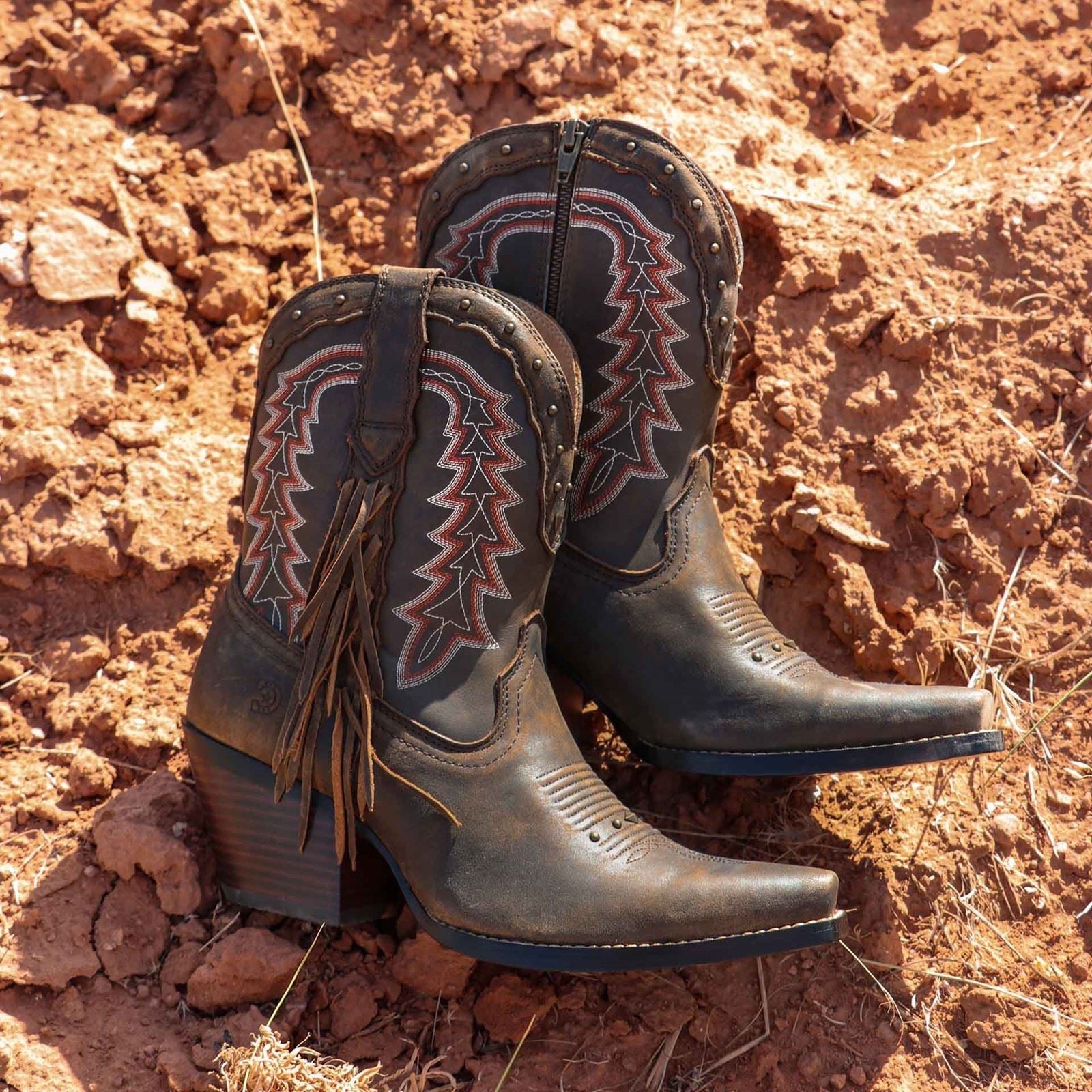 Durango Crush Leder Damen Pecan Stiefel