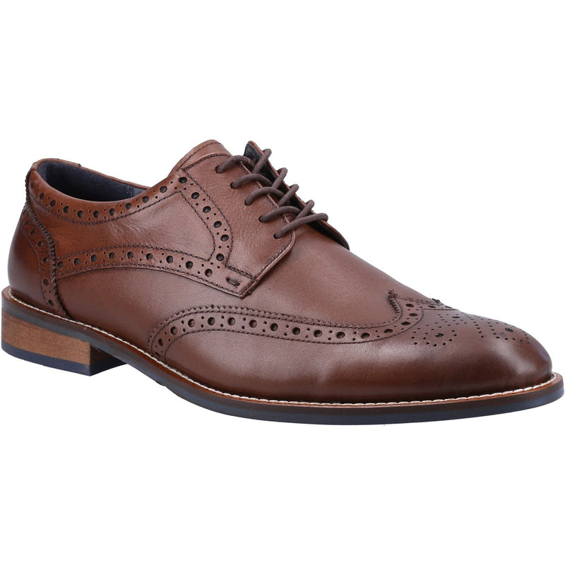 Hush Puppies Dustin Brogue Herren Schuhe Aus Schokoladenfarbenem Leder