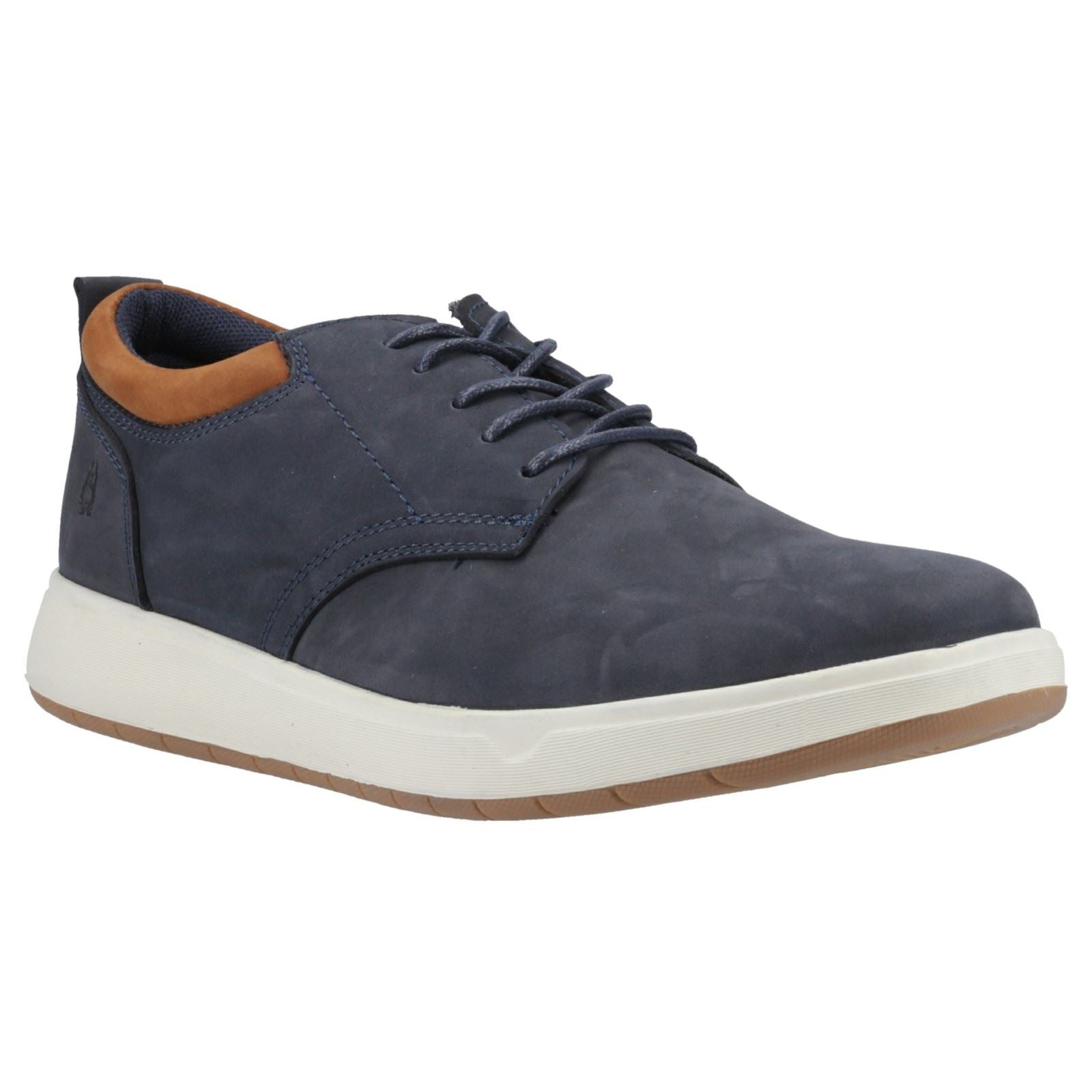 Hush Puppies Bowen Herren Lederschuhe In Marineblau Mit Schnürung