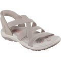 Skechers Reggae Slim Stretch Flex Damen Textil Sandalen In Taupe