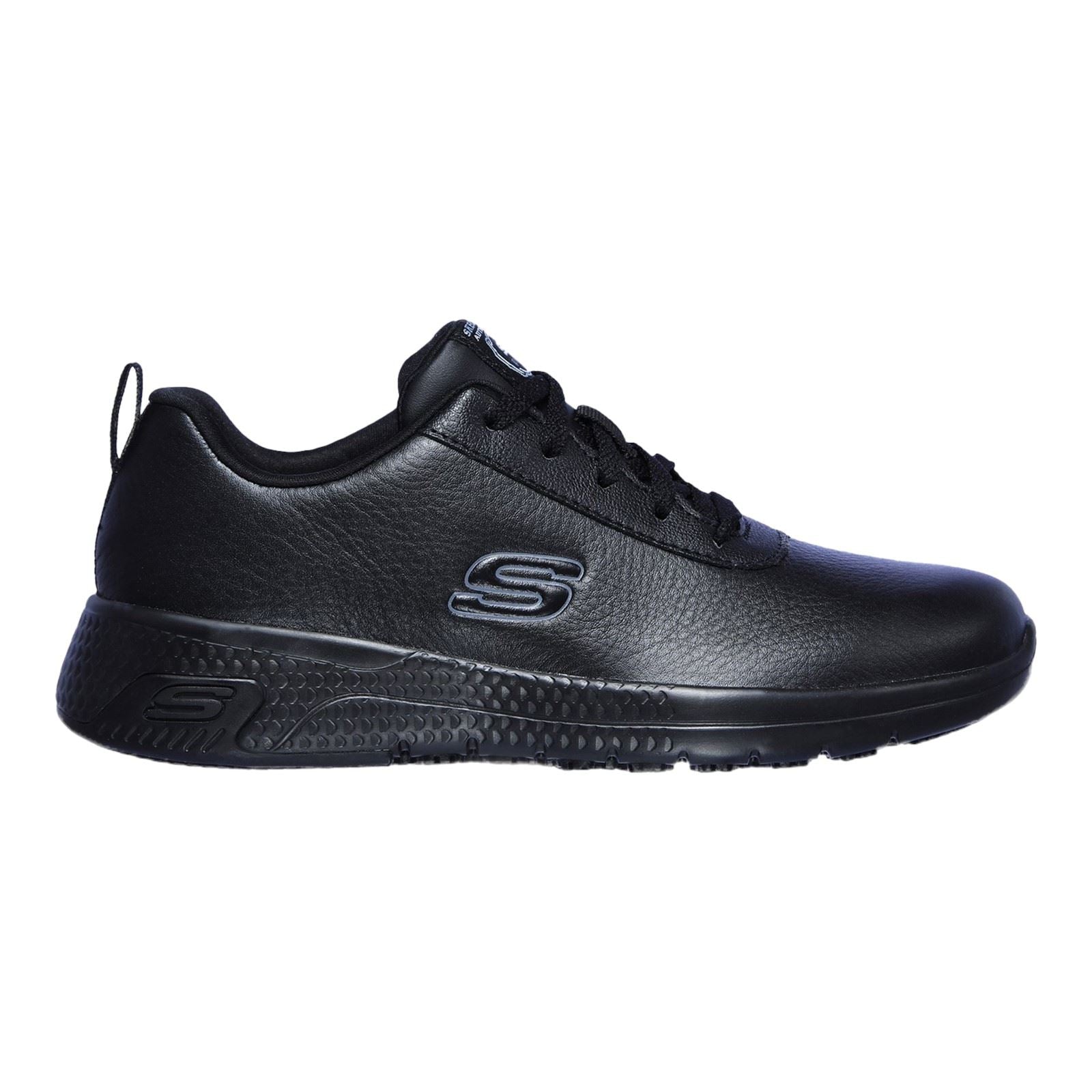 Skechers Workwear Marsing Gmina Leder Frauen Schwarze Sicherheits Sneaker