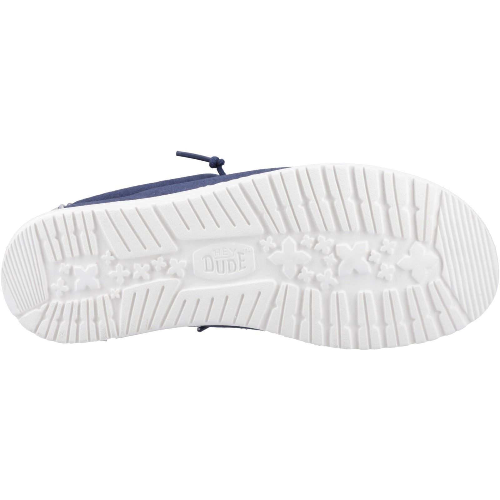 HEYDUDE Wally Surf Wash Herren Blaue Trekkingschuhe Aus Baumwolle