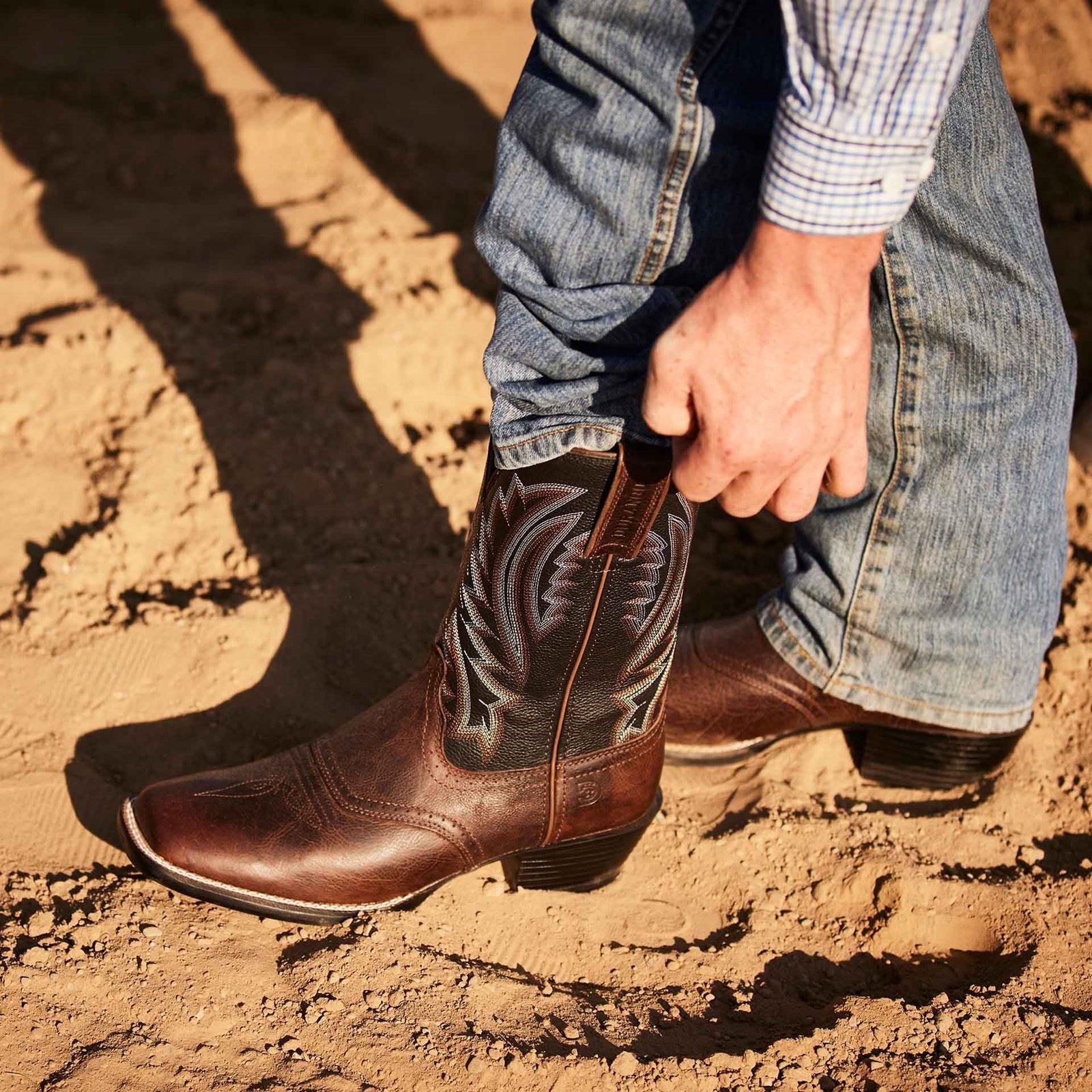 Durango Westward Leder Herren Dunkel Kastanienbraun/Schwarz Onyx Stiefel