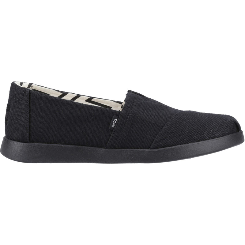 TOMS Alpargata Plus Damen Jute Espadrilles In Schwarz/Schwarz