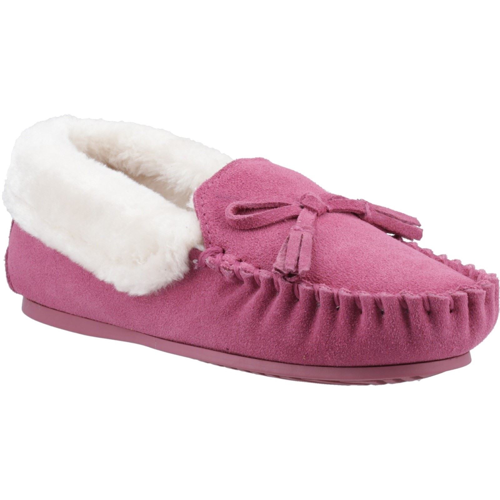 Hush Puppies Agnes Damenhausschuhe aus Wildleder in Rosa