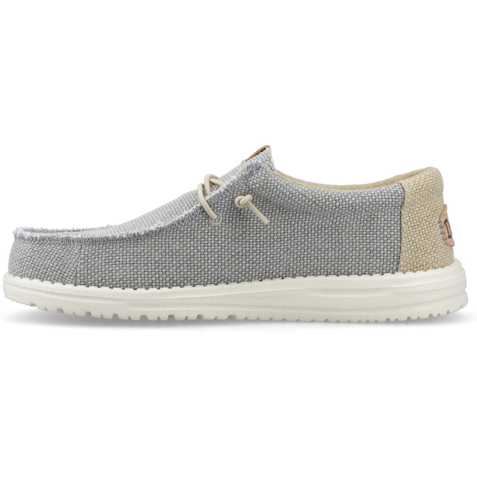 HEYDUDE Wally Braided Polyester Herren Flanell Grau/Olive Grau Mokassinschuhe
