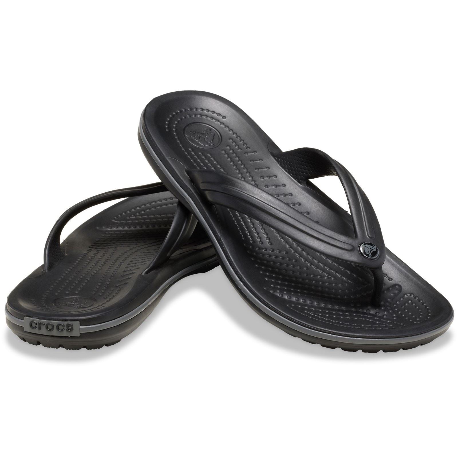 Crocs Crocband Flip Gummi Schwarz/Schiefergrau Flip-Flops