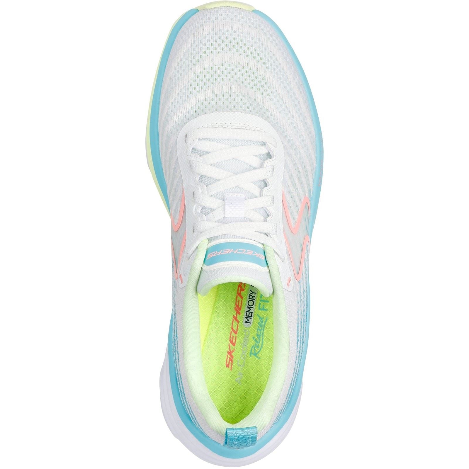 Skechers Performance D'Lux Vapor Cool Breeze Textile Damen Weiß/Multi Sneakers