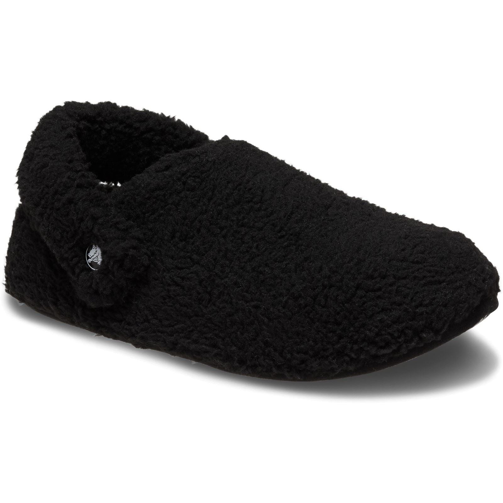 Crocs Classic Cozzzy Slipper Damen Hausschuhe aus Polyester in Schwarz