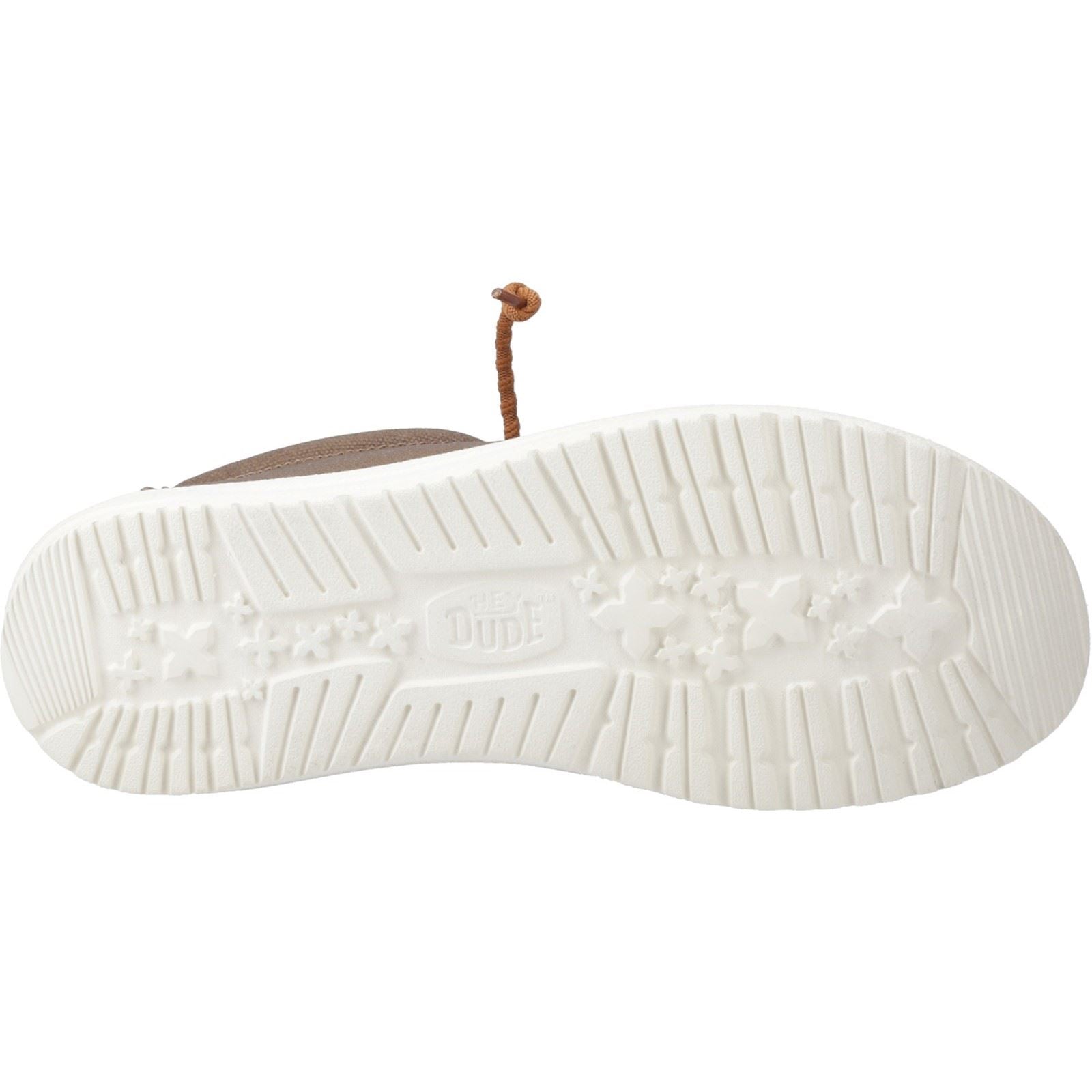 HEYDUDE Wally Waxed Stoff Herren Walnuss Bootsschuhe