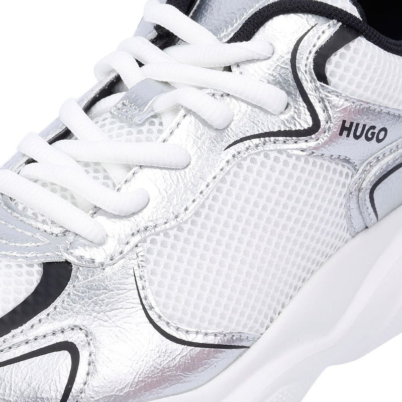 Hugo Leon Tennis Damen Silberne Sneaker