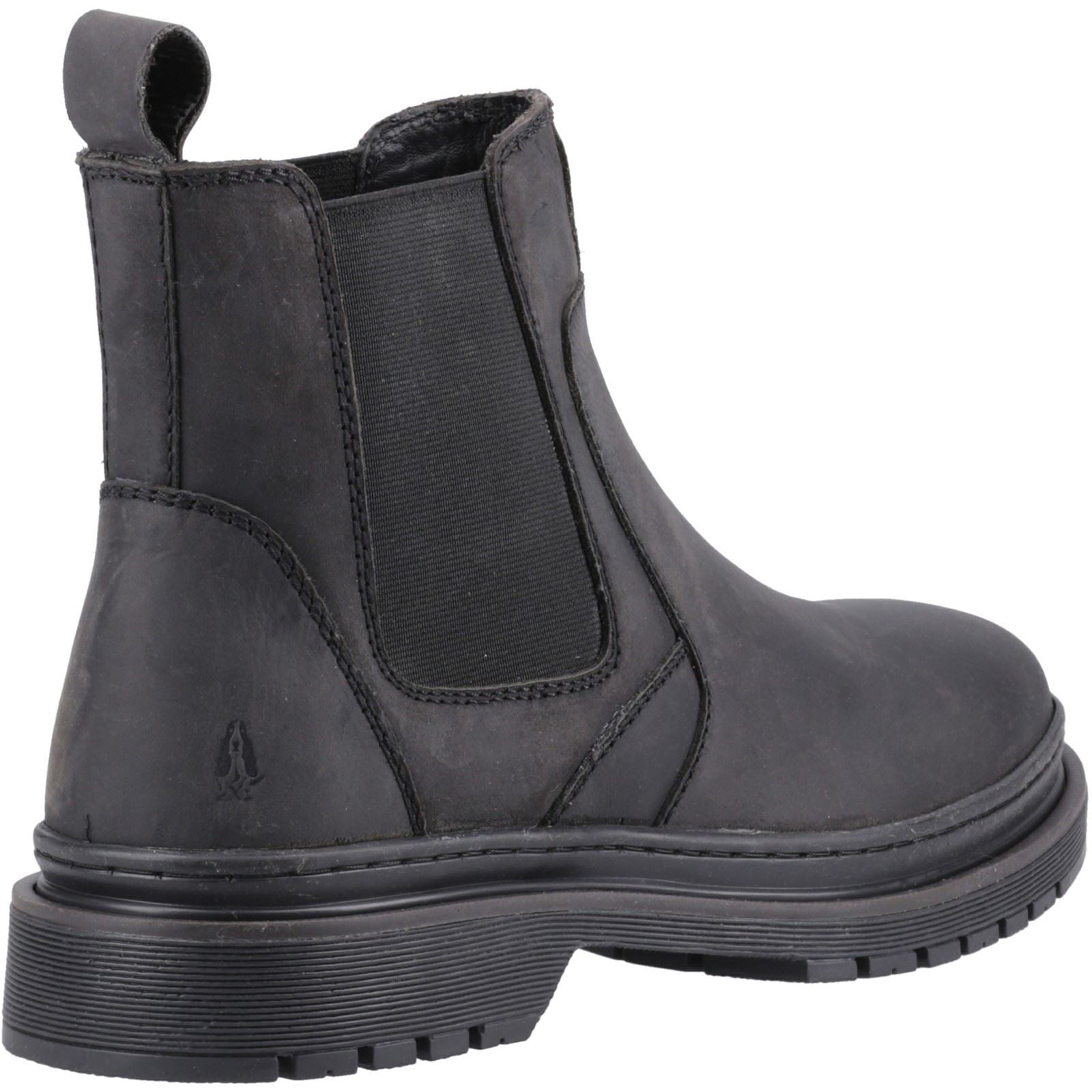 Hush Puppies Jamie Herren Stiefel aus schwarzem Leder