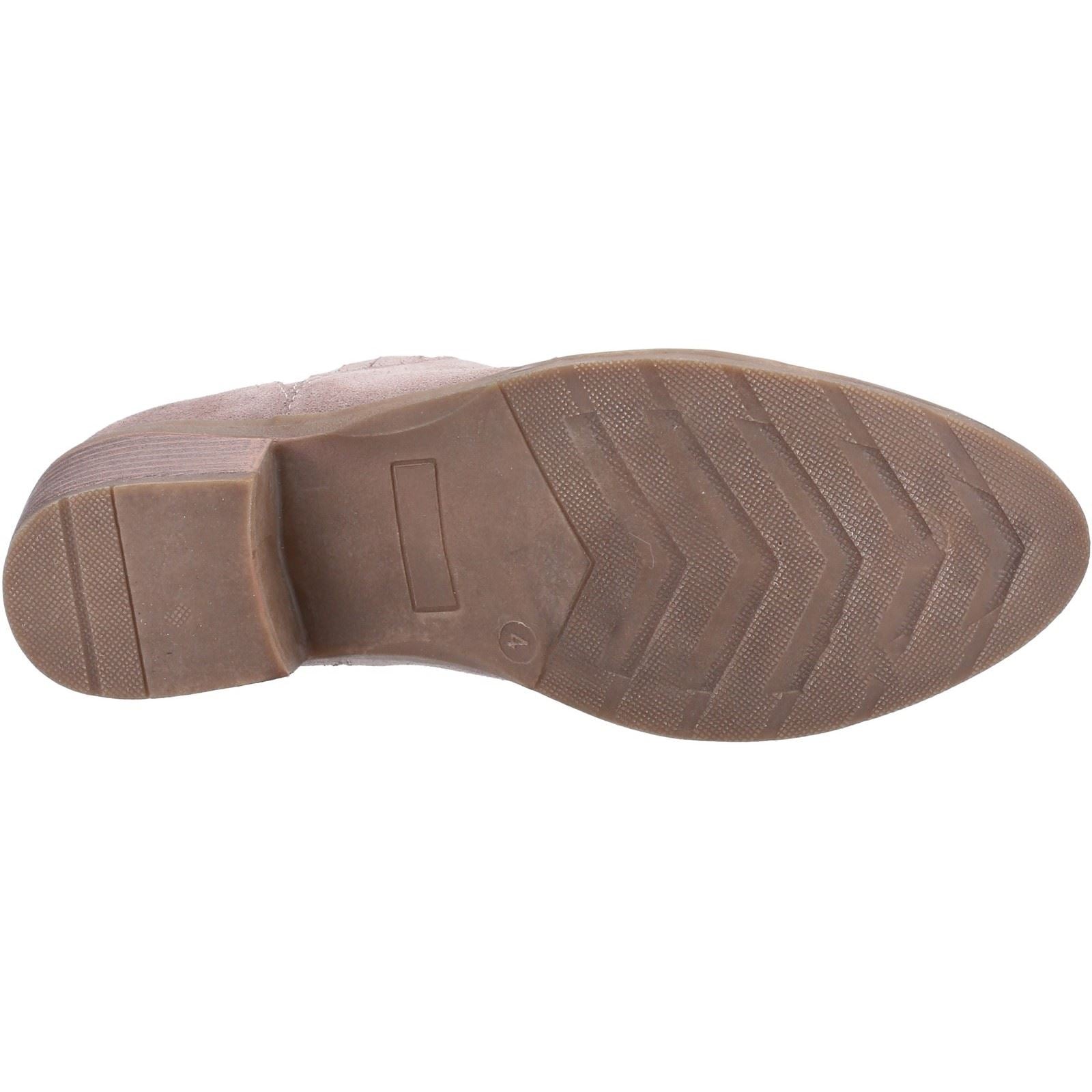Hush Puppies Isobel Leder Damen Stiefel In Taupe