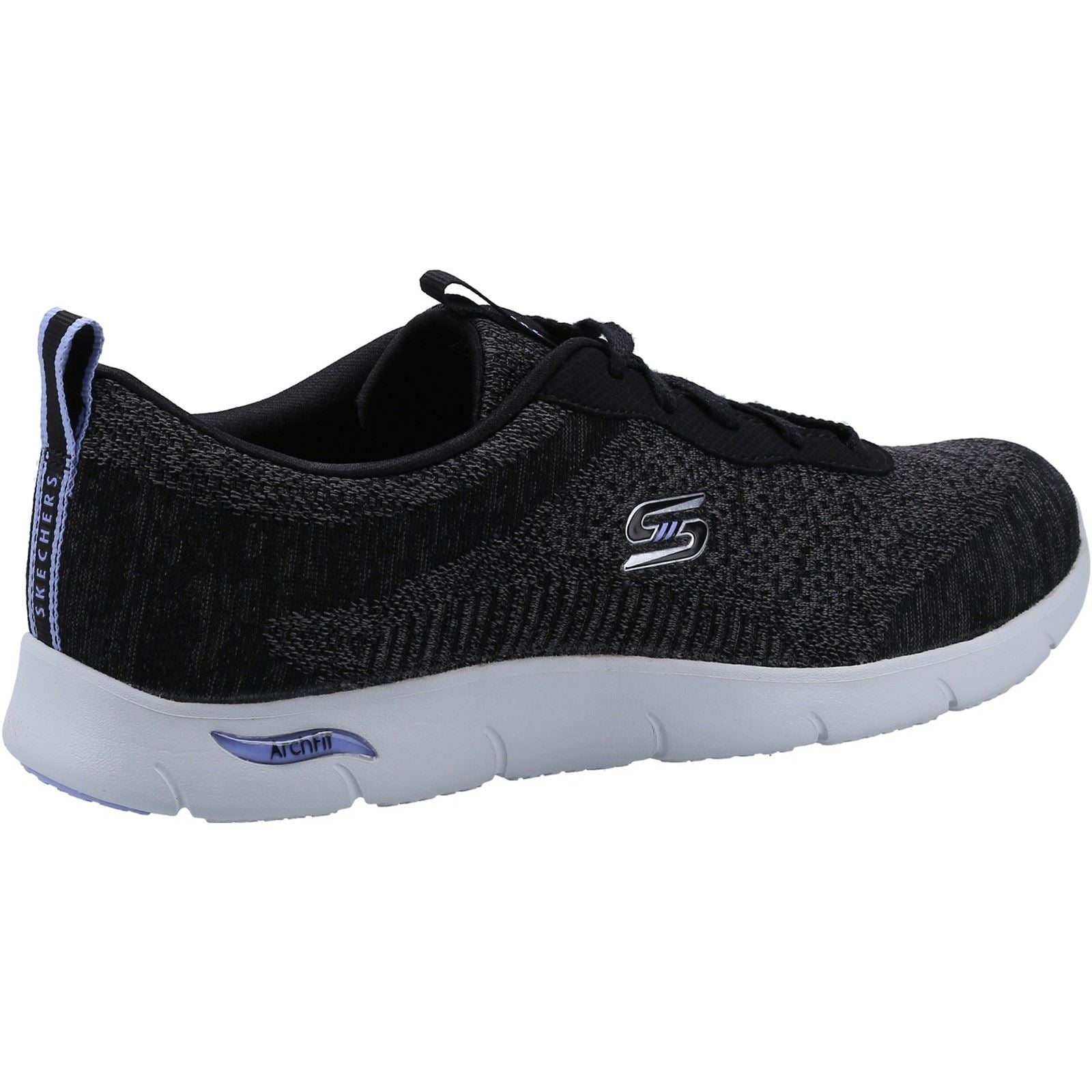 Skechers Arch Fit Refine Synthetik Damen Sneaker In Schwarz/Weiß