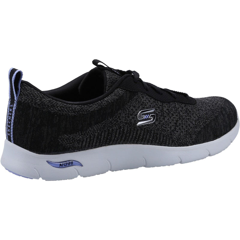 Skechers Arch Fit Refine Polyester Damen Sneaker In Schwarz/Weiß