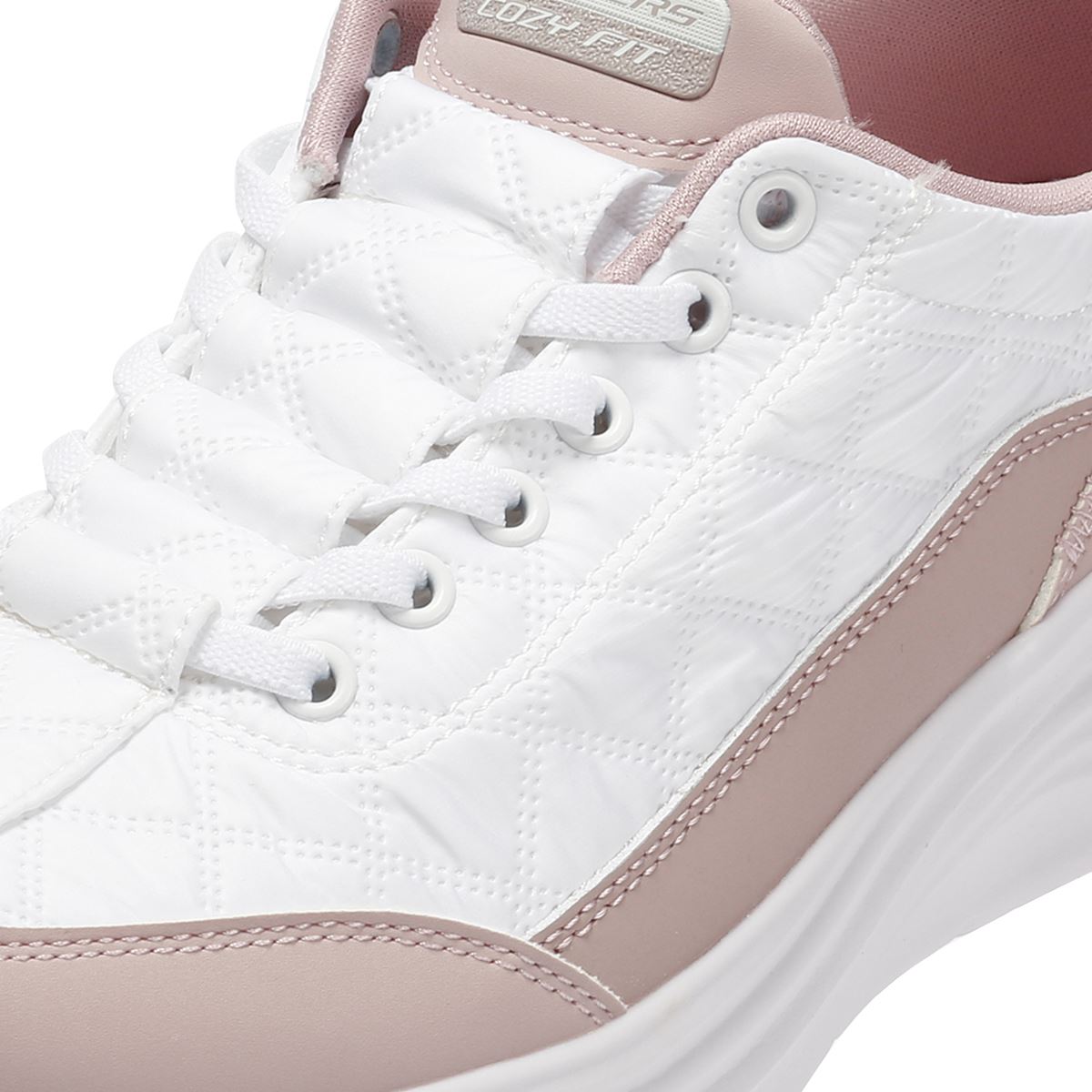 Skechers Slip-Ins Contour Foam Cozy Fit Damen Weiße Sneakers