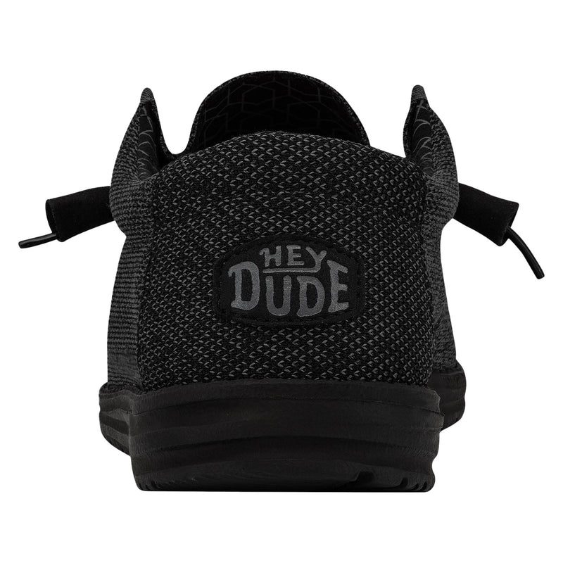 HEYDUDE Wally Sox Herren Bootsschuhe Aus Mikro-Wildleder In Total Schwarz