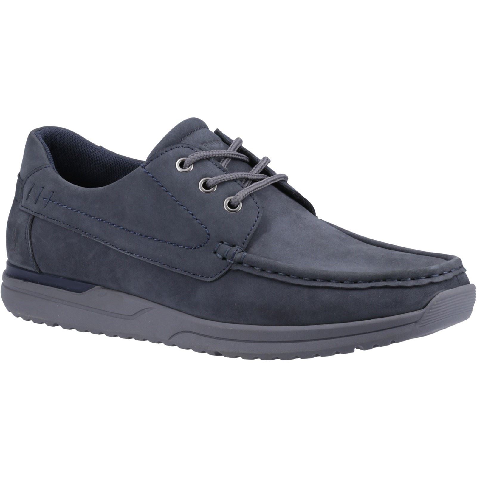 Hush Puppies Howard Leder Herren Dunkelblaue Schnürschuhe