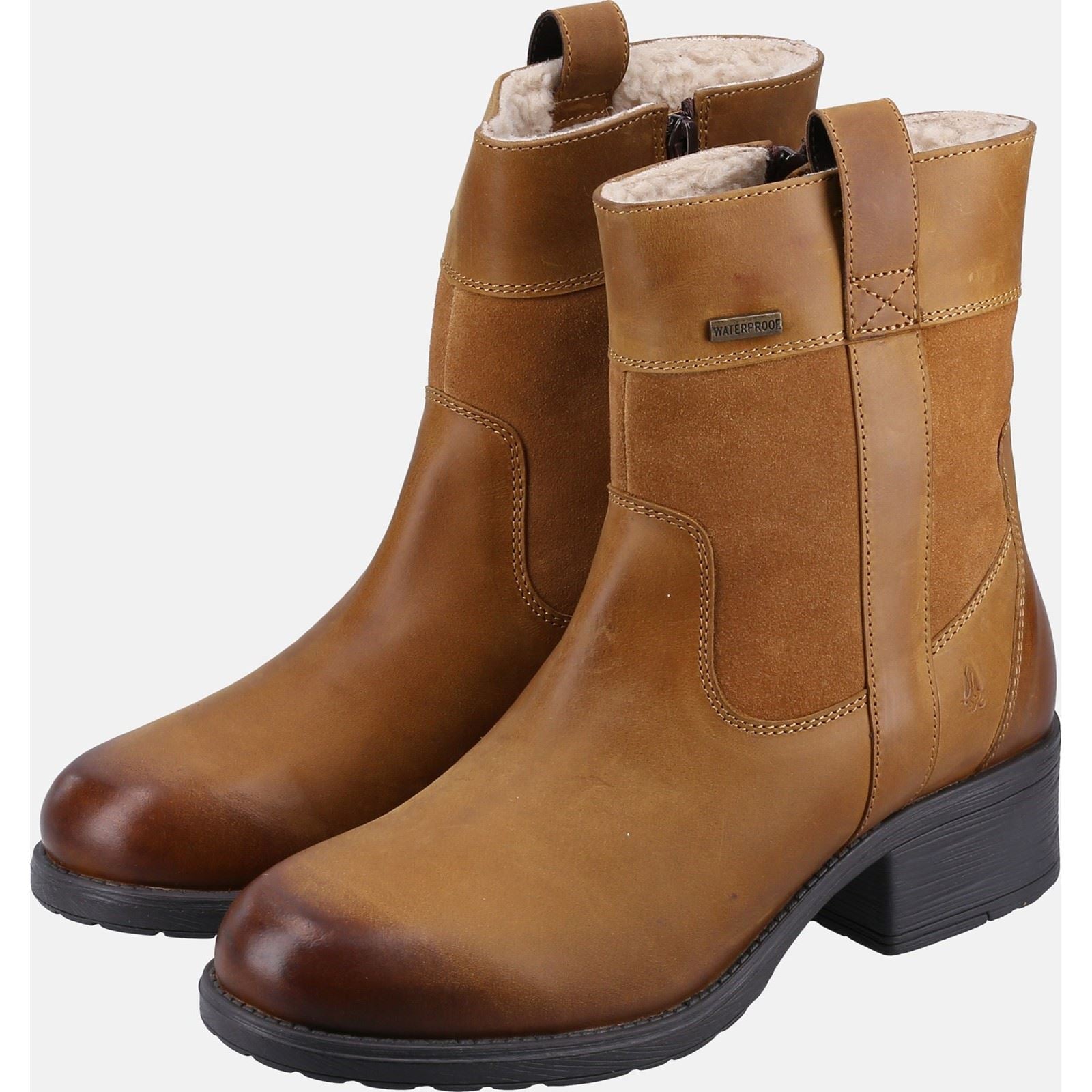 Hush Puppies Saskia Wildleder Damen Stiefeletten In Tan