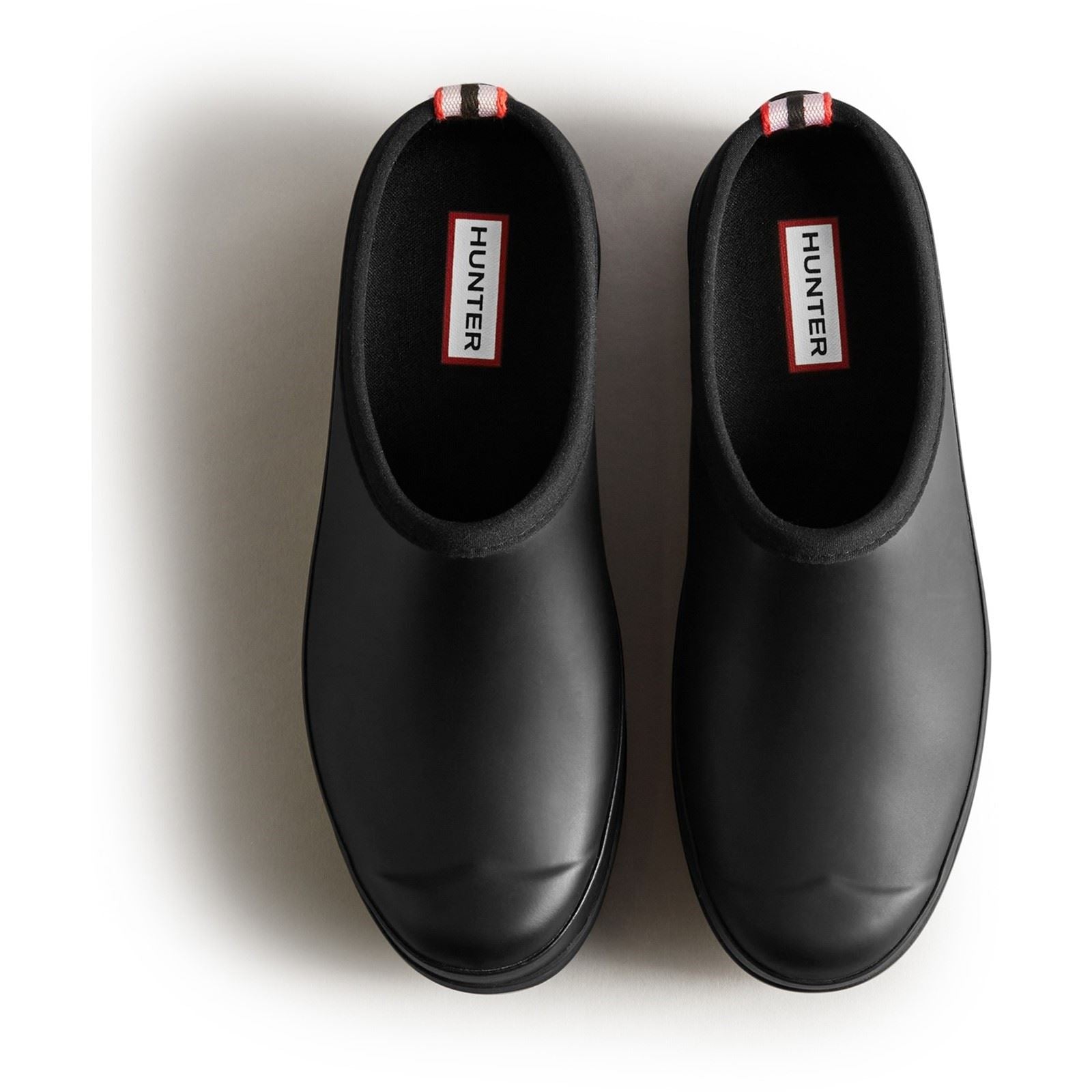 Hunter Play Clog Damen Gartenschuhe Aus Schwarzem Gummi