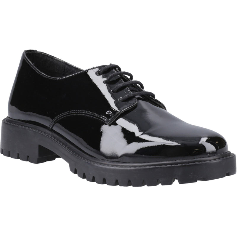 Hush Puppies Aubrey Mädchenschwarze Derby Schuhe Aus Leder