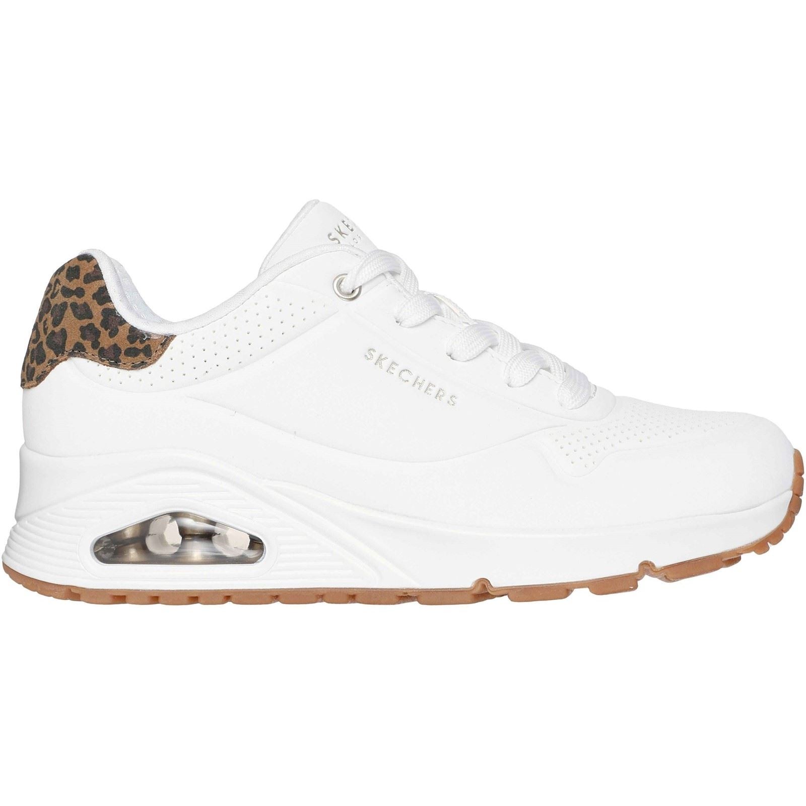 Skechers UNO - Jungle Nite Polyurethan Damen Weiß/Leopard Sneaker