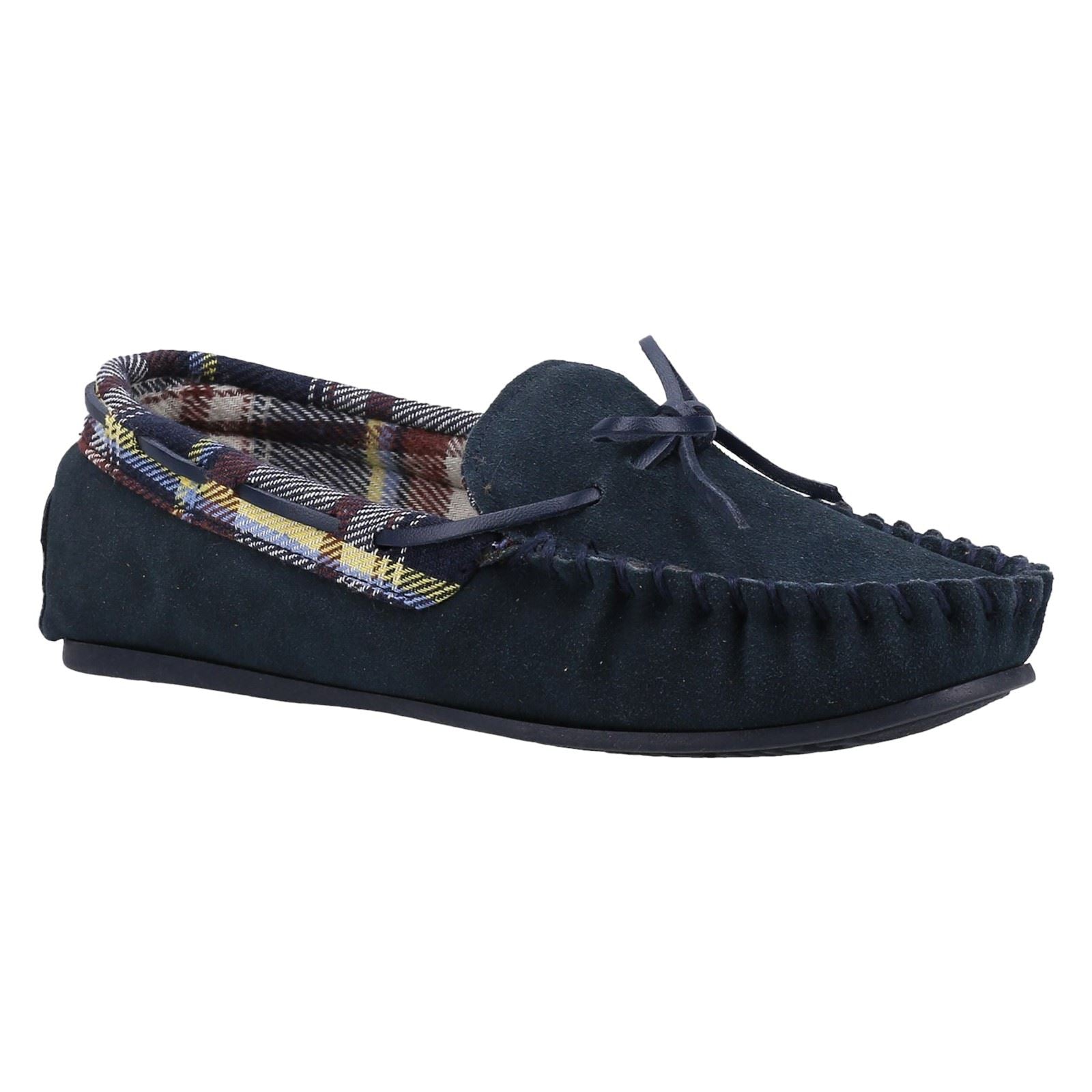 Cotswold Chatsworth Damen Hausschuhe aus Wildleder in Marineblau