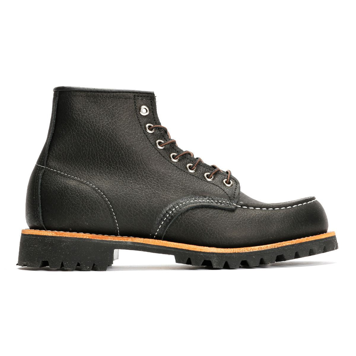 Red Wing 2949 Roughneck 6" Moc Toe Leder Herren Schwarze Stiefel