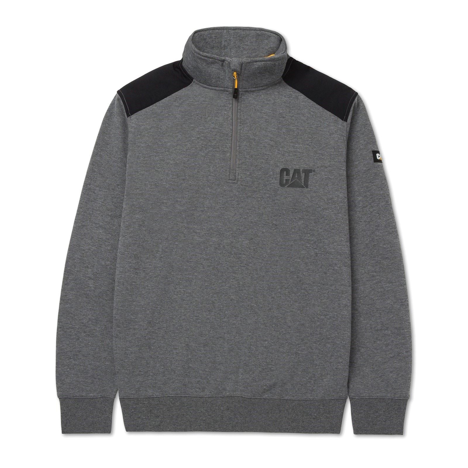 Caterpillar Essential 1/4 Zip Polyester Herren Grau Sweatshirt