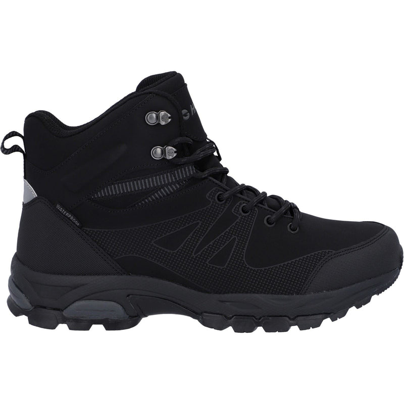 Hi-Tec Jackdaw Mid WP Herren Wanderstiefel Aus Polyester In Schwarz/Carbon Grau