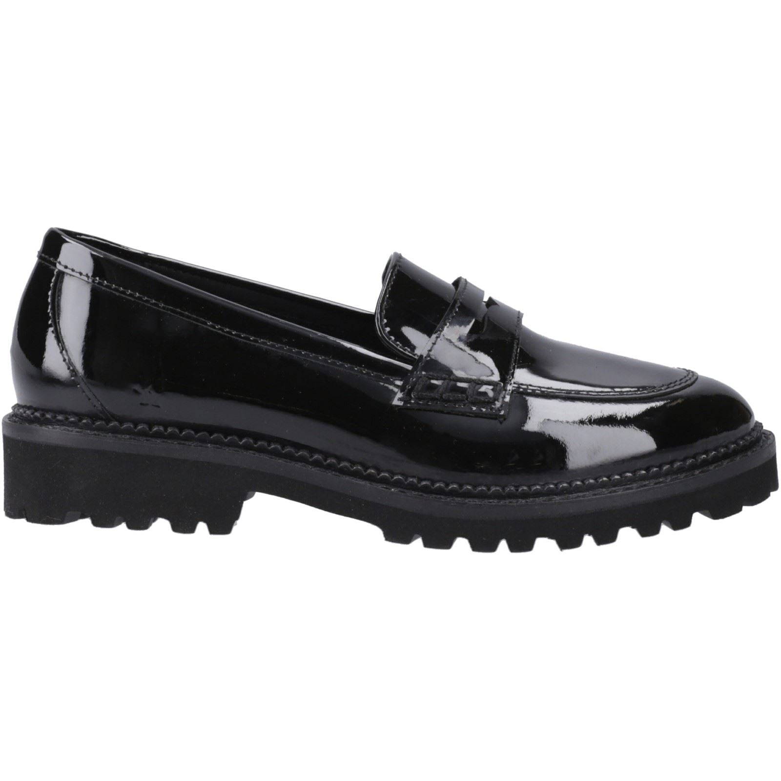 Hush Puppies Grazia Mädchenschwarze Slipper Aus Leder