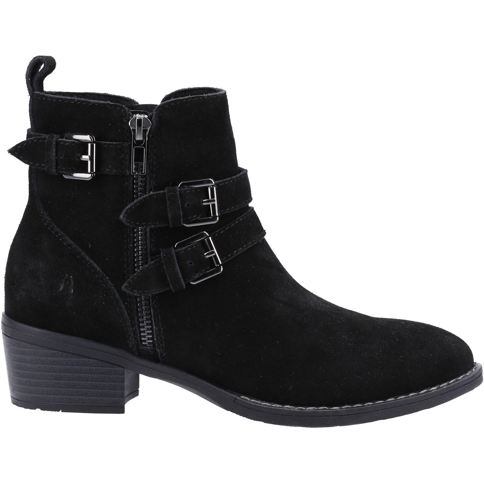 Hush Puppies Jenna Damenlederstiefel In Schwarz