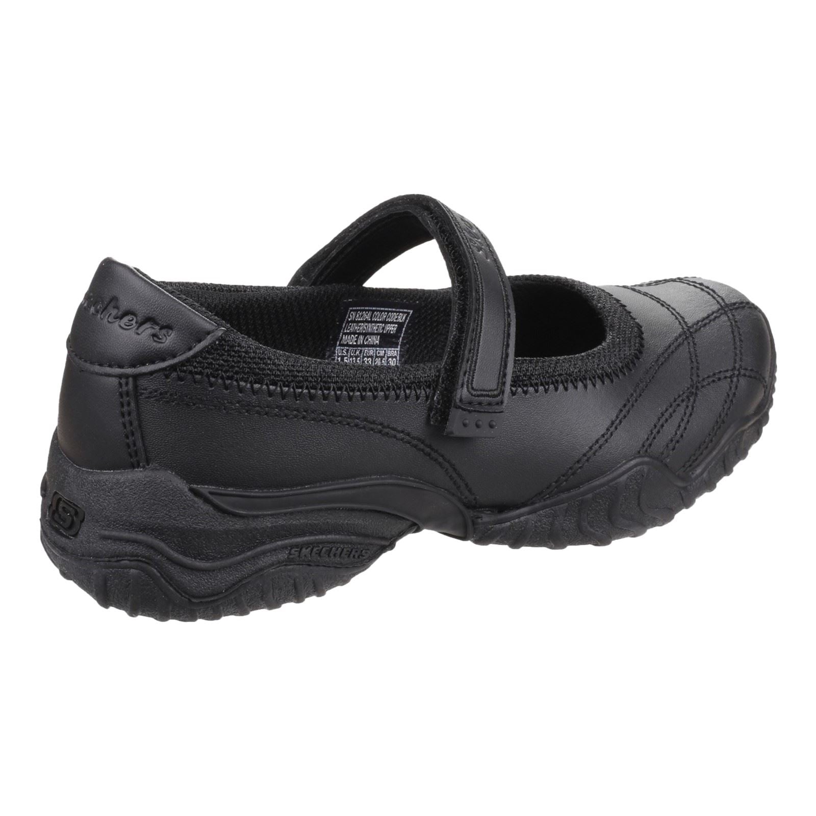 Skechers Velocity Pouty Mädchenschuhe Aus Schwarzem Leder