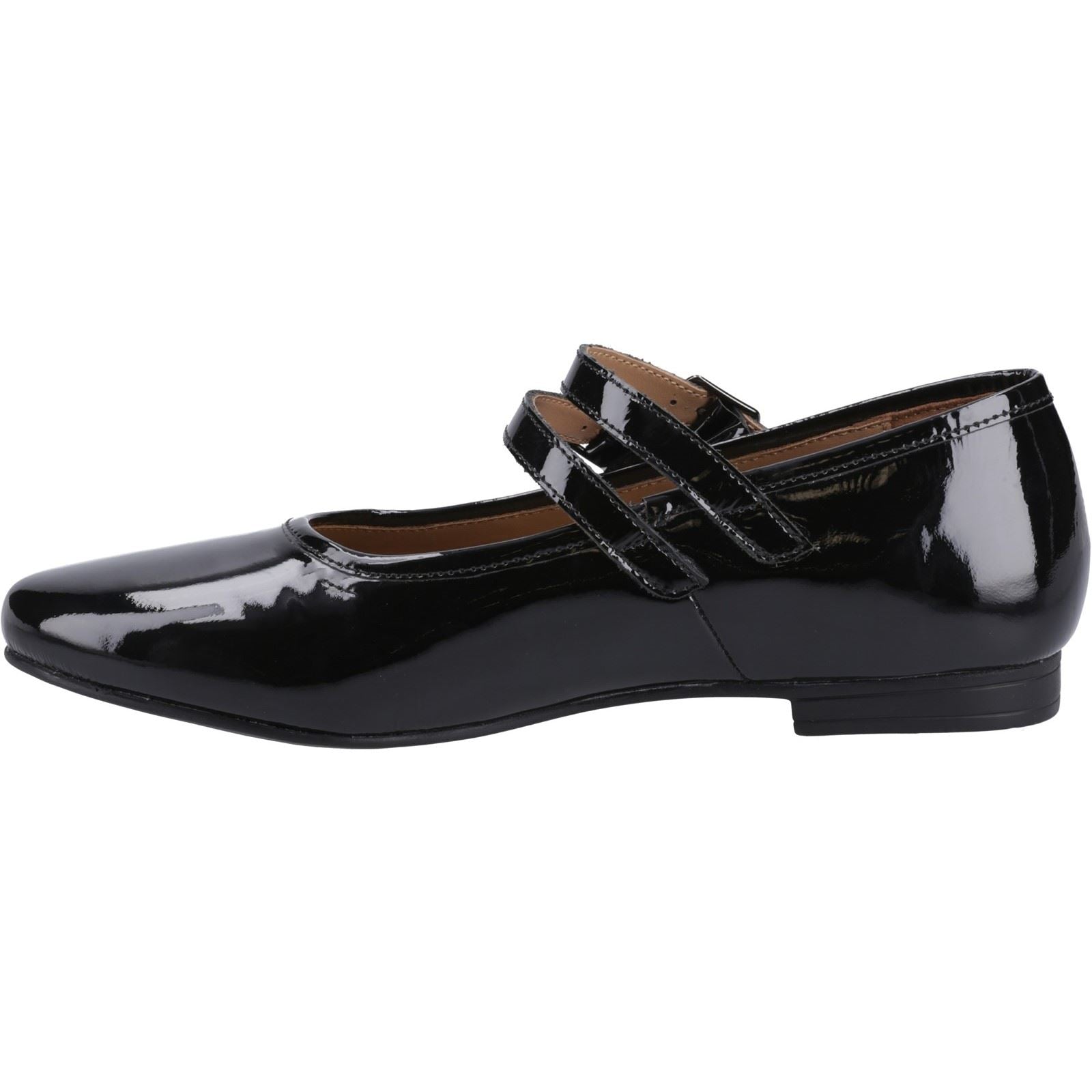 Hush Puppies Nancy Mary Jane Damen Ballerinas Aus Schwarzem Leder