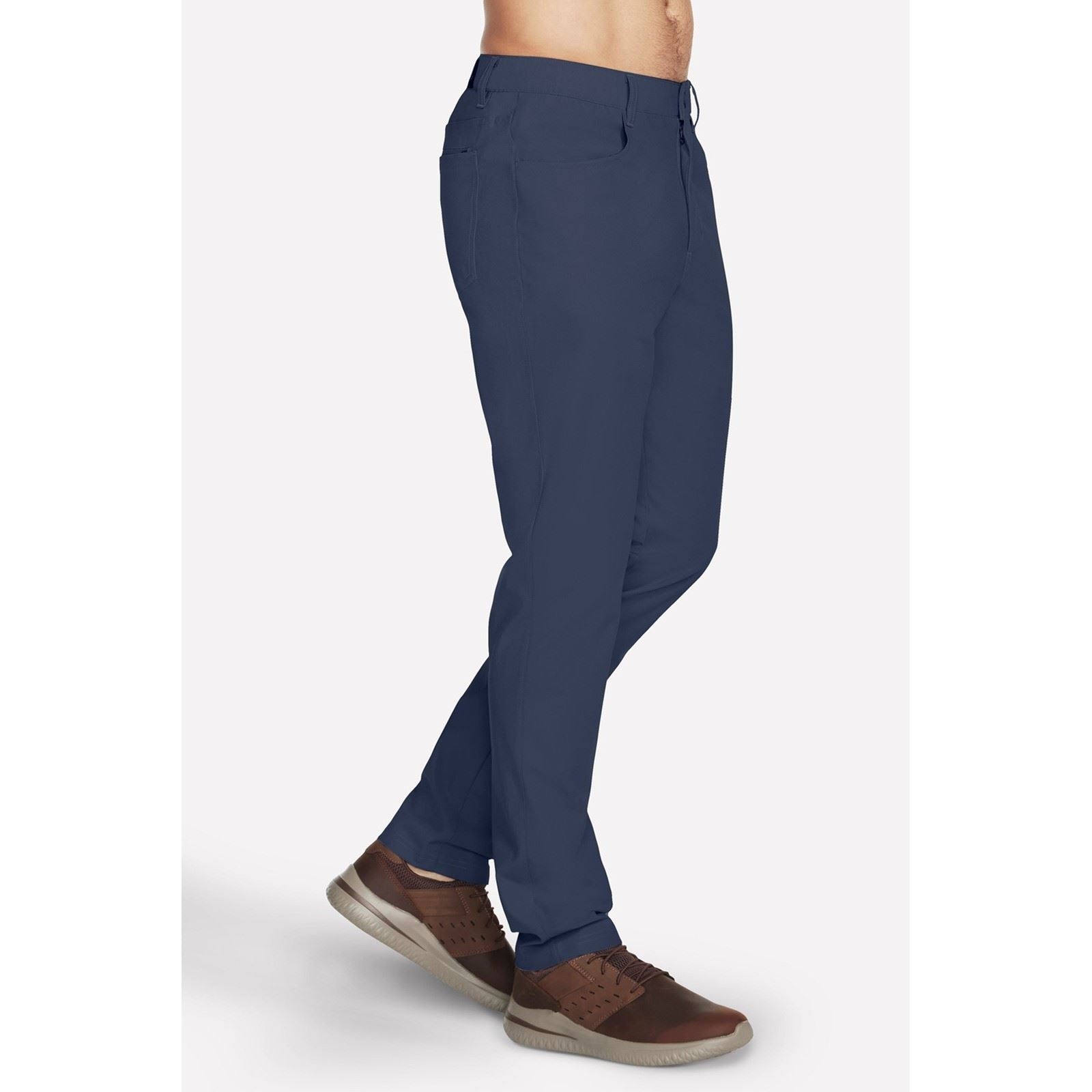 Skechers GO WALK Premium 5 Pocket Polyester Herren Graue Chino-Hose