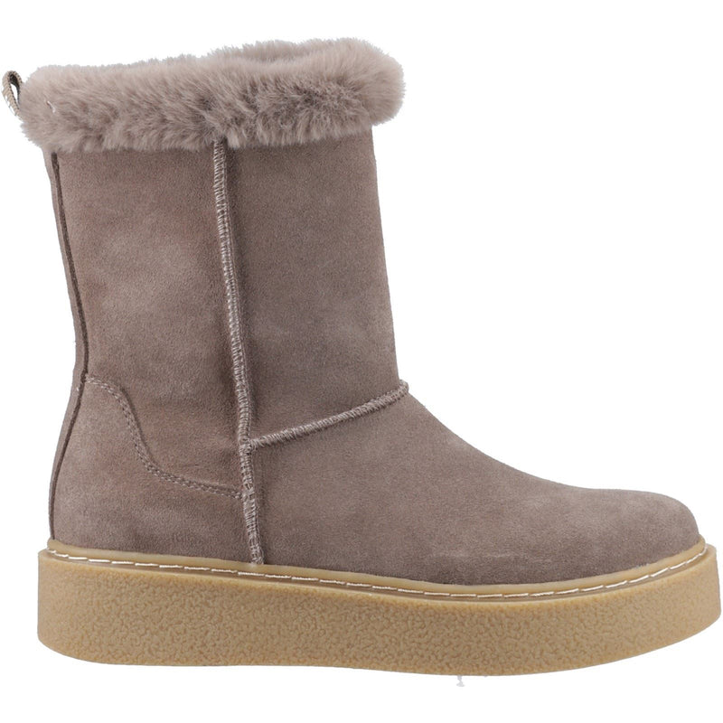 Hush Puppies Becca Mid Damen Wildleder Stiefeletten in Taupe