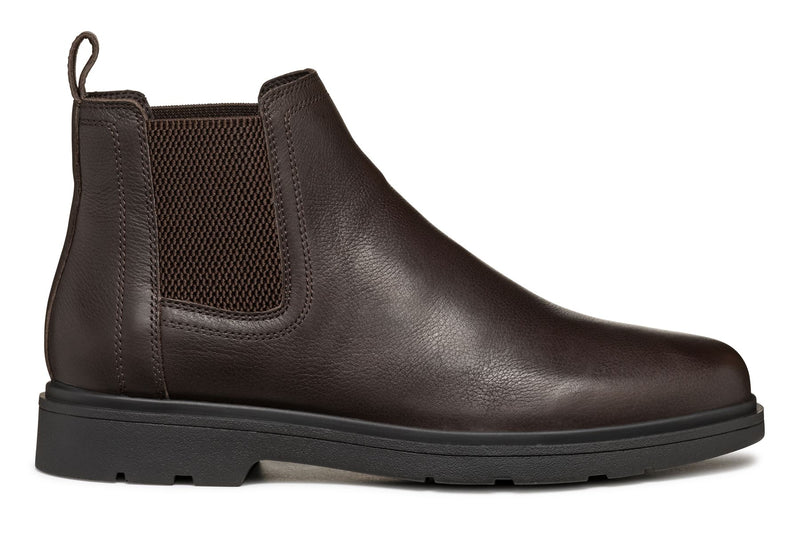 Geox Spherica EC1 C Tumble Leder Herren Braune Stiefel