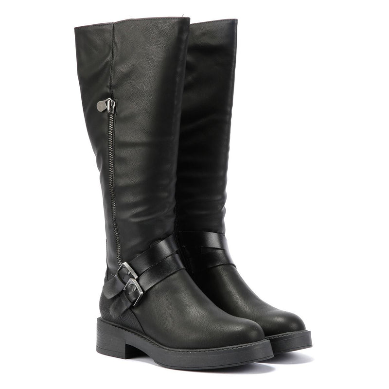 Blowfish Malibu Virtue 2 Damen Schwarzstiefel Aus Kunstleder