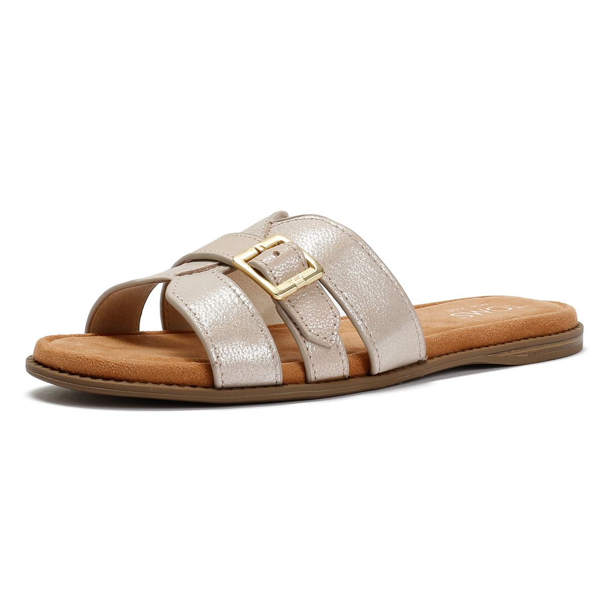 TOMS Sol Mule Leder Damen Gold Sandalen