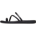 Crocs Miami Studded Toe Loop Thermoplastische Damen Schwarze Sandalen