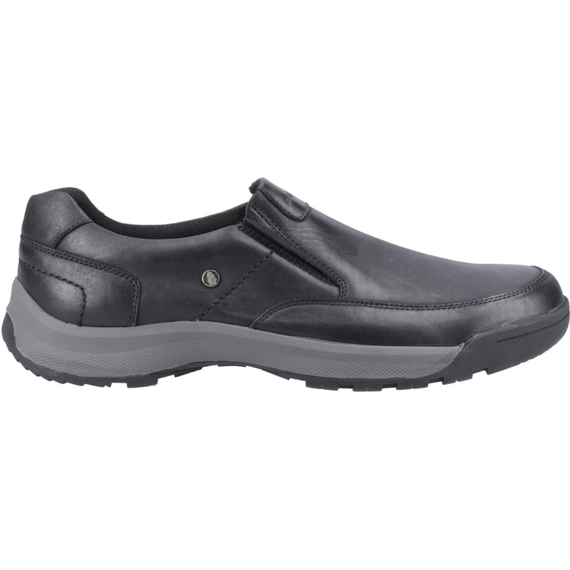 Hush Puppies Vaun Herrenschwarze Lederslipper