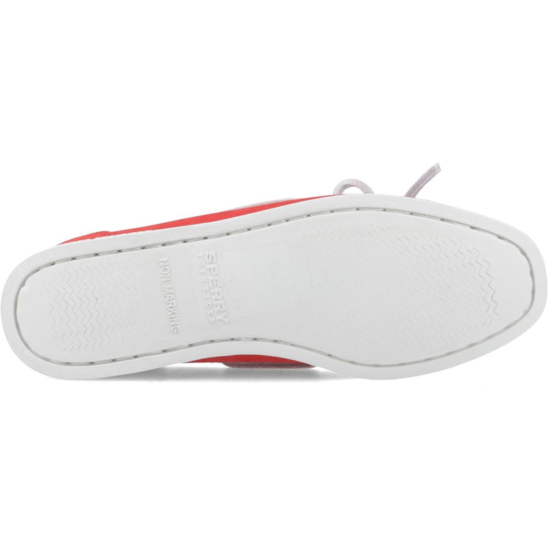 Sperry Authentic Original 1 Eye Damen Bootsschuhe Aus Rotem Leder